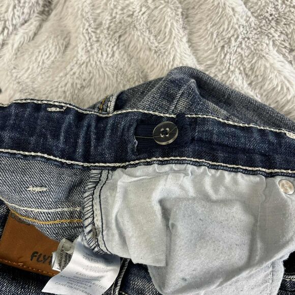 Flypaper Jeans Boys 14 Straight Dark Wash Adjustable Waist Distressed Pockets - Picture 6 of 10